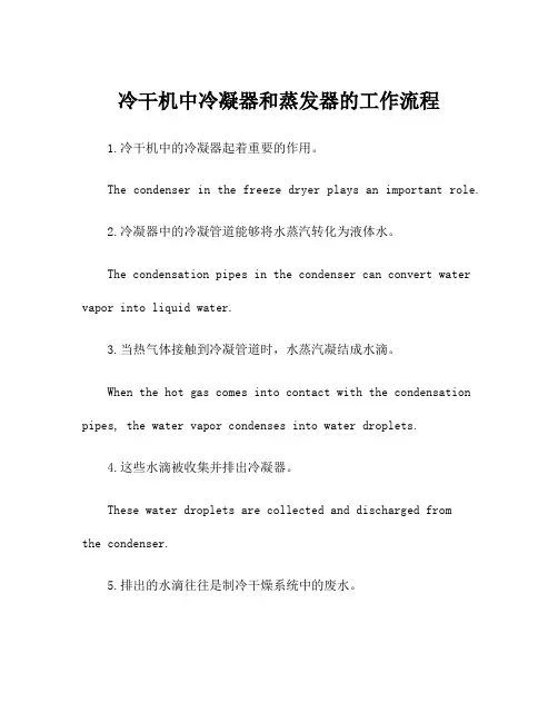 冷干机中冷凝器和蒸发器的工作流程