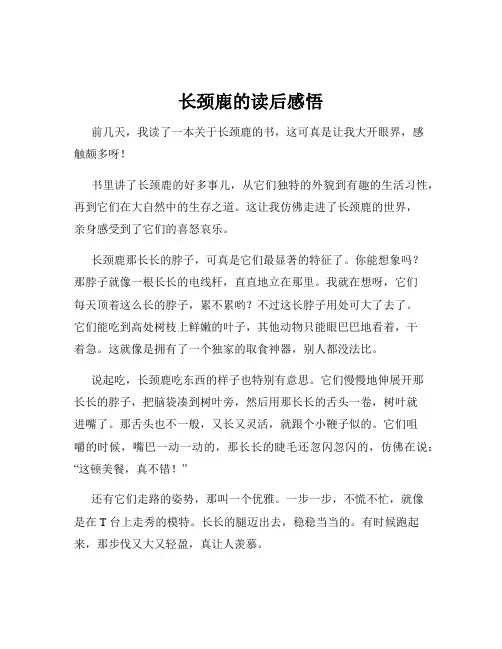 长颈鹿的读后感悟