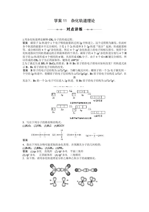 学案11杂化轨道理论
