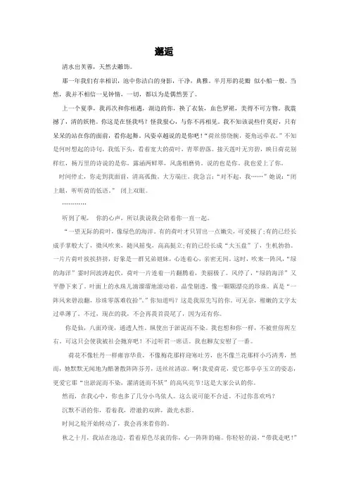 《邂逅》柏雪