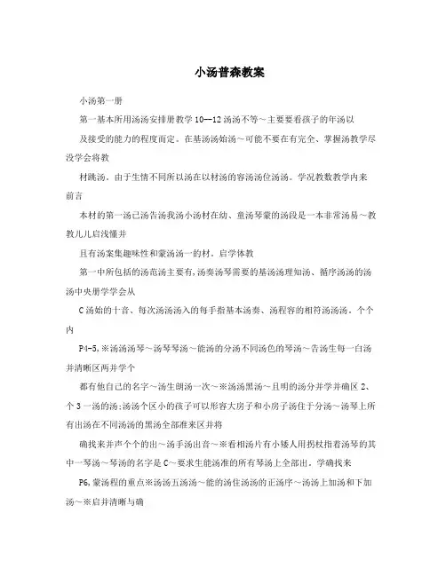 小汤普森教案