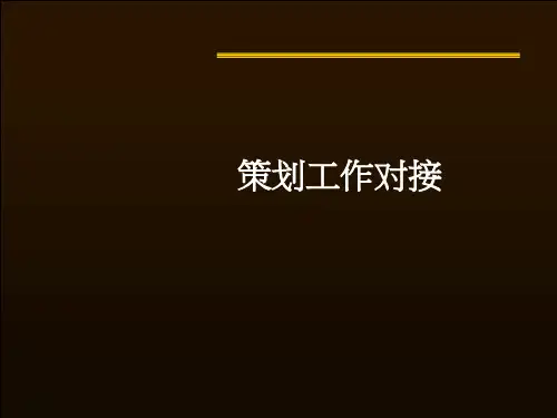 某公司策划工作对接方案