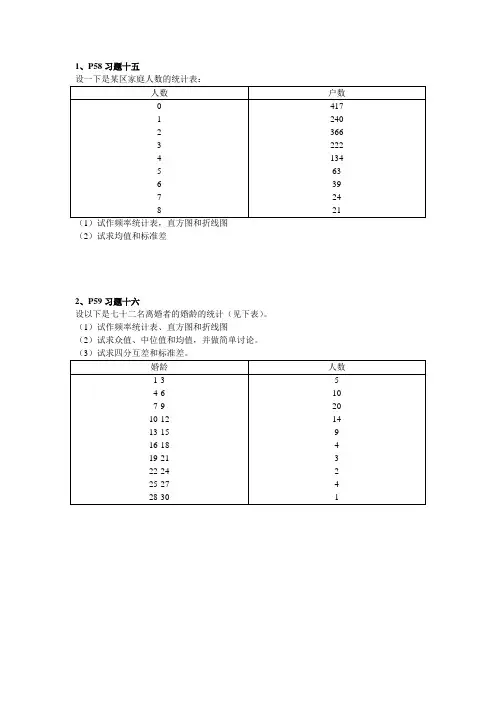 社会统计学习题