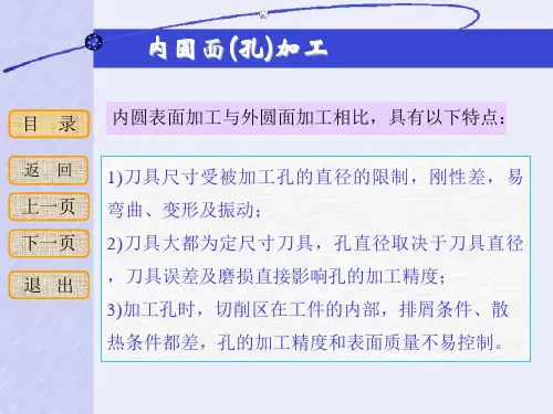 内圆面(孔)加工页PPT文档