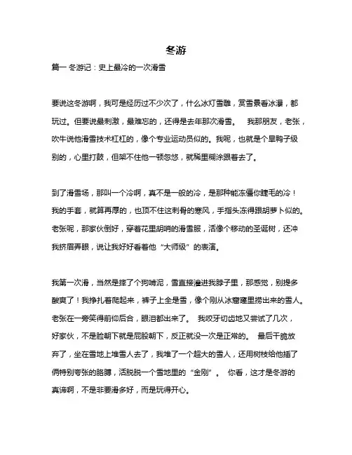 作文《冬游》