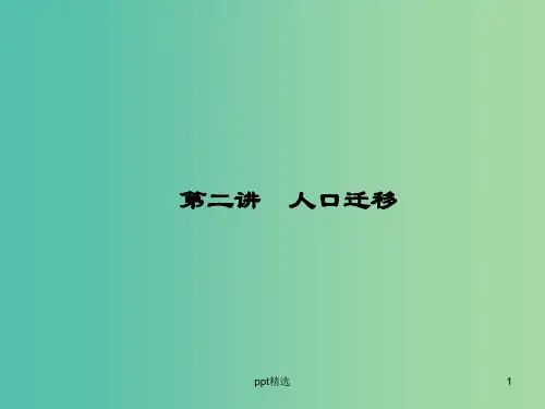 高考地理第一轮总复习 第六单元 第二讲 人口迁移课件