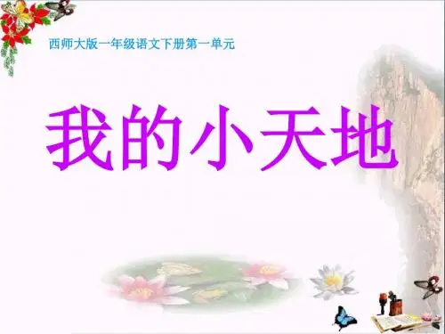 《我的小天地》PPT课件