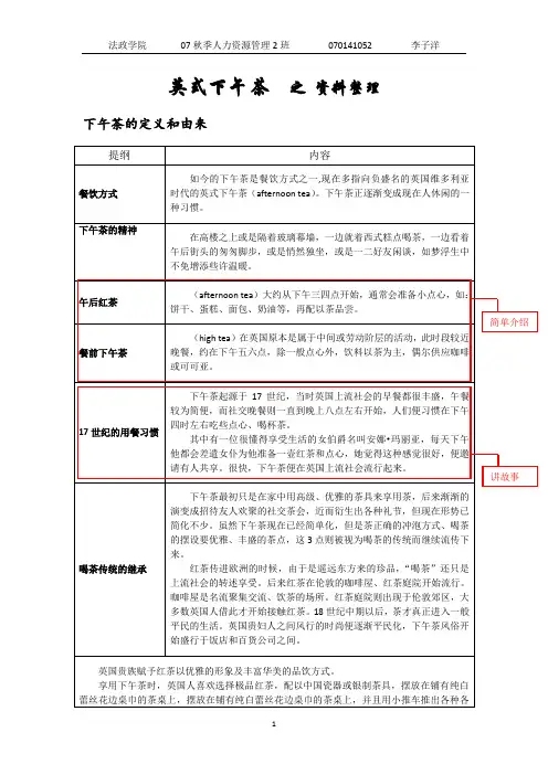 英式下午茶