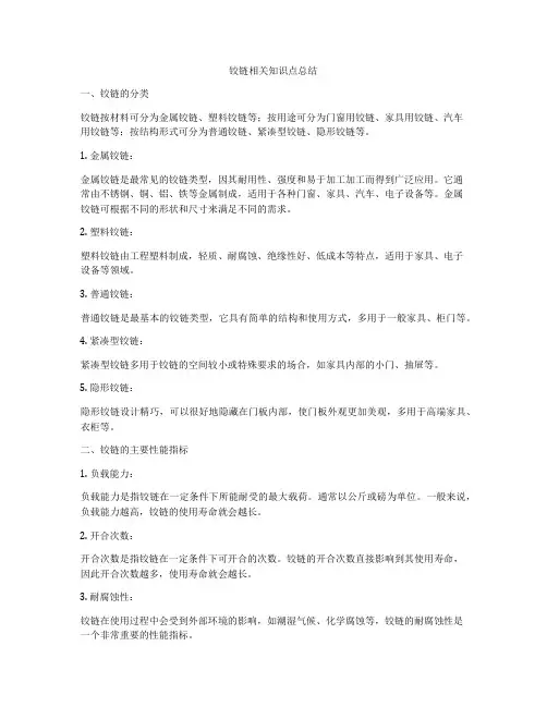 铰链相关知识点总结