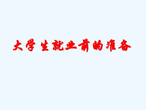 大学生就业前准备