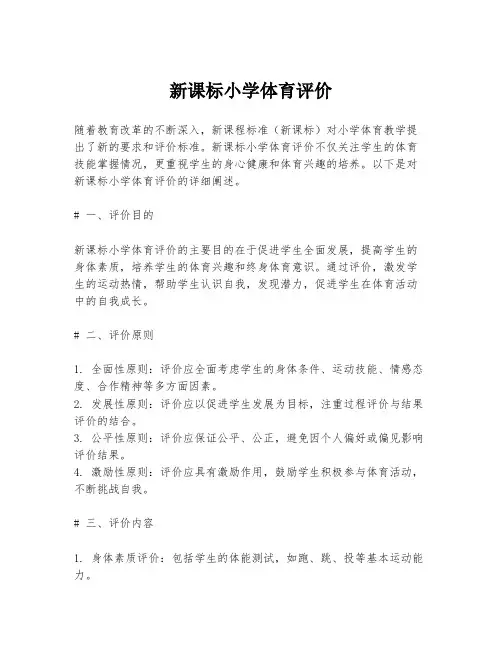 新课标小学体育评价