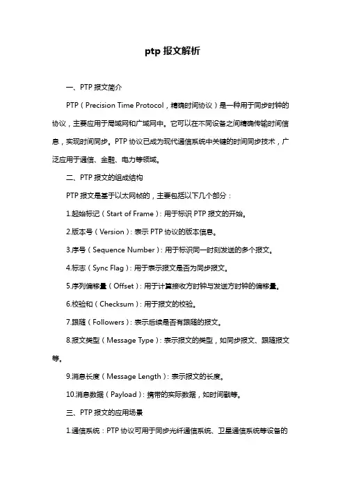 ptp报文解析