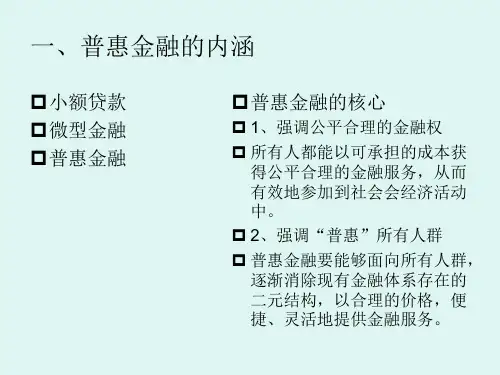 普惠金融课件