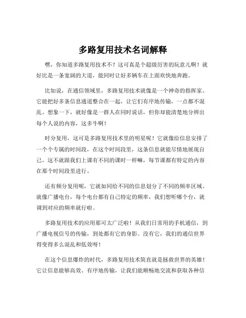 多路复用技术名词解释