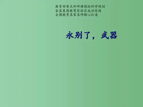 高中语文《永别了 武器》 鲁人版必修二