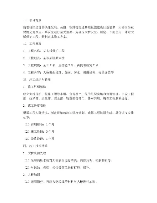 大桥保护工程施工方案