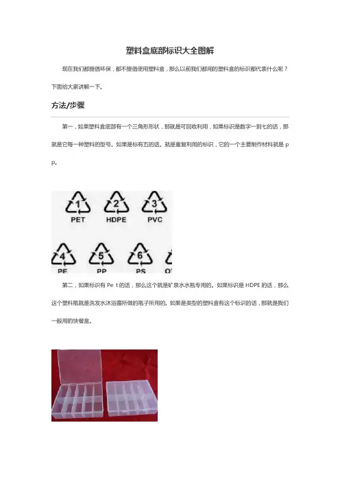 塑料盒底部标识大全图解