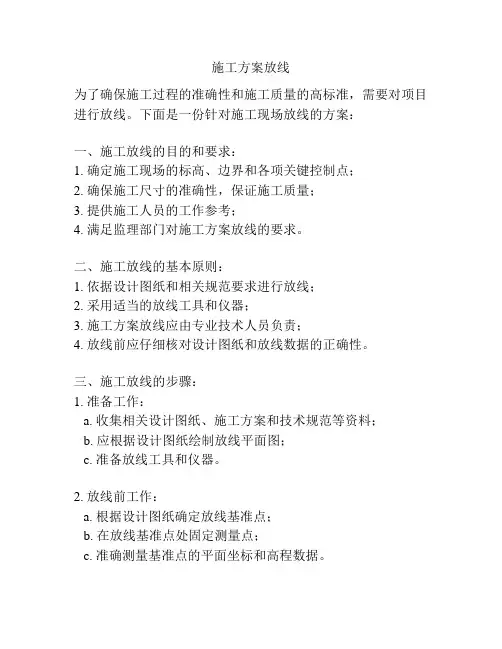 施工方案放线