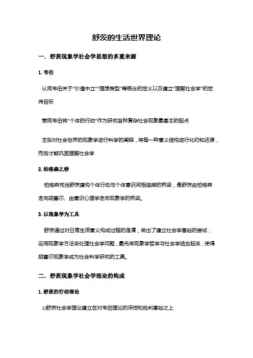 舒茨的生活世界理论