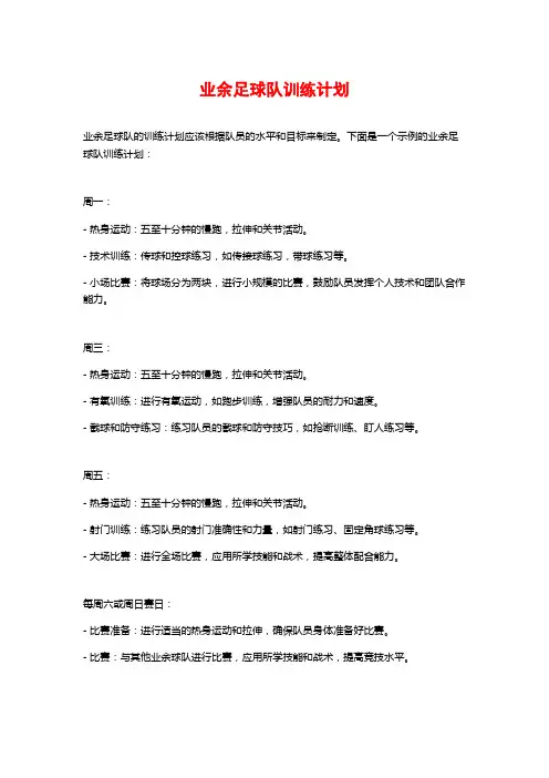 业余足球队训练计划 (2)