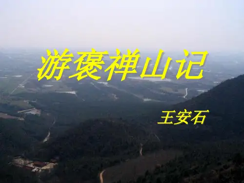 游褒禅山记PPT课件