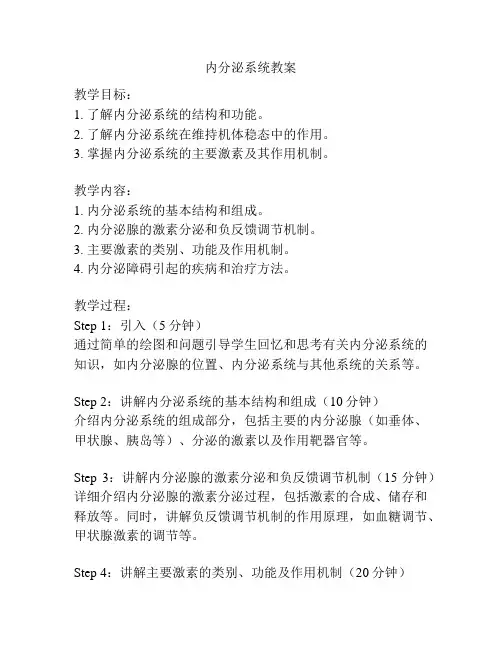 内分泌系统教案