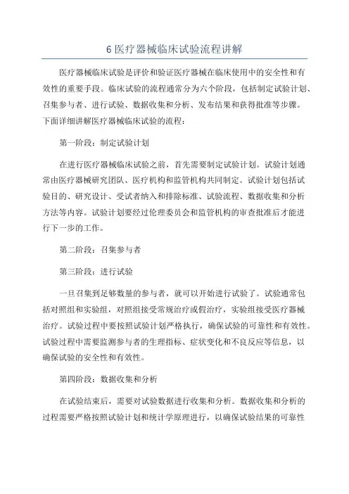 6医疗器械临床试验流程讲解