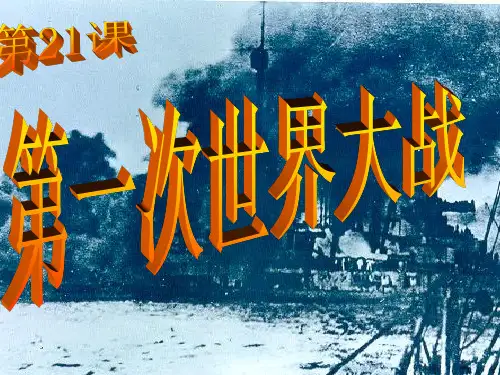 人教版 九年级上册历史 第21课第一次世界大战PPT课件