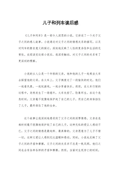 儿子和列车读后感
