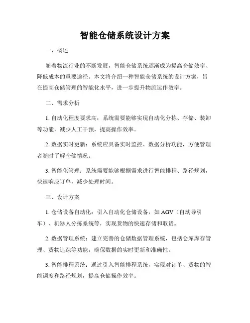 智能仓储系统设计方案