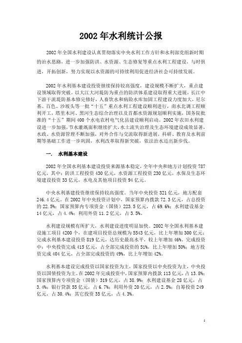 2002年中国水利公报