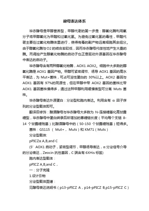 酵母表达体系