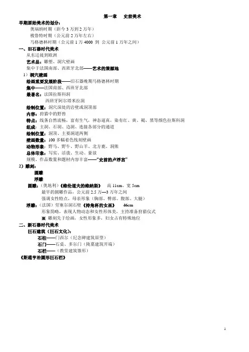 外国美术史笔记