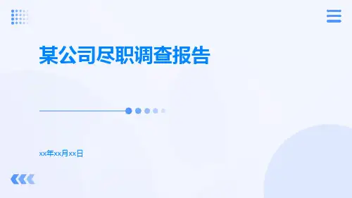 某公司尽职调查报告