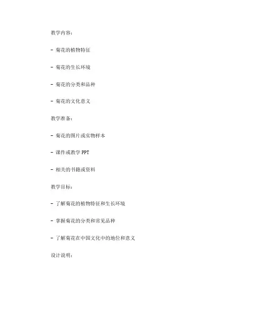 菊花 说明文 课件(一)