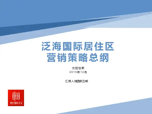 泛海国际居住区-年度营销策略总纲