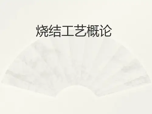 烧结工艺概论培训课件