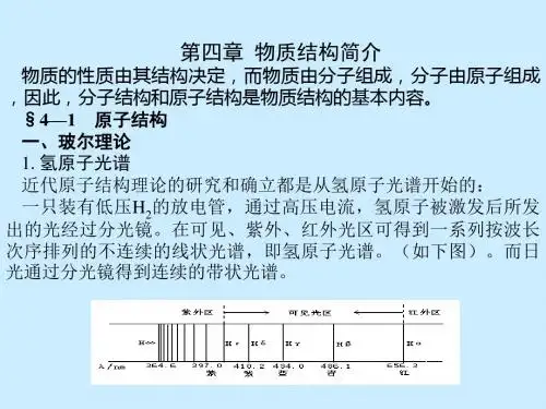 无机与分析化学第四章物质结构简介-PPT课件