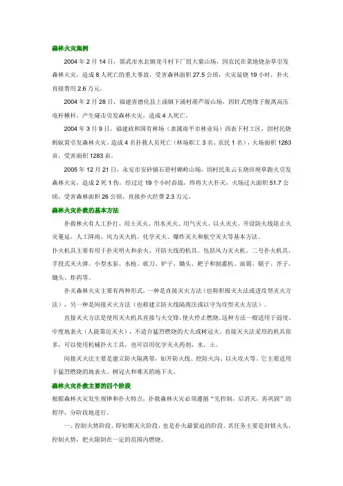 森林火灾案例