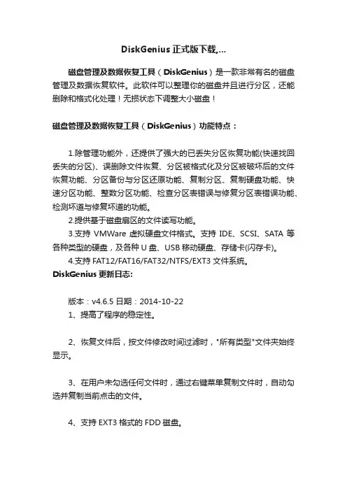 DiskGenius正式版下载,...