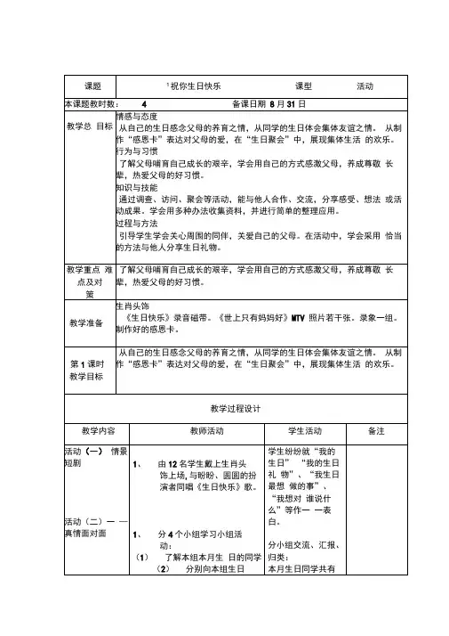 1祝你生日快乐