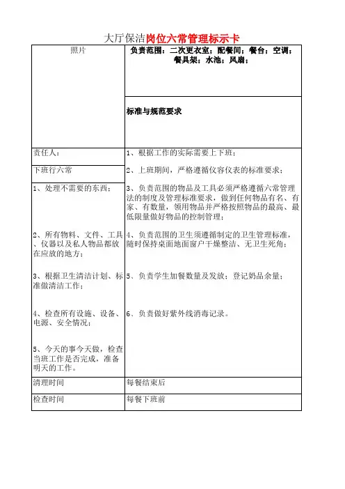 六常管理卡