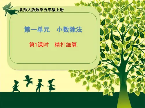 北师大版数学五年级上册第一单元《第1课时 精打细算》课件 (共26张PPT)优质课件PPT