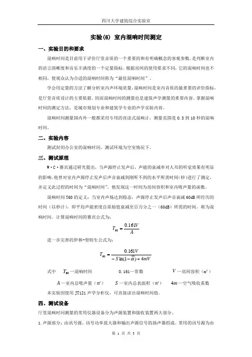 混响时间测定