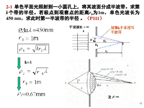 光的衍射习题解答