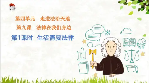 道德与法治《生活需要法律》PPTPPT课件部编版1