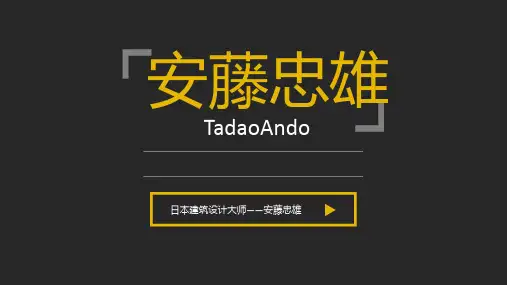 安藤忠雄的介绍PPT课件