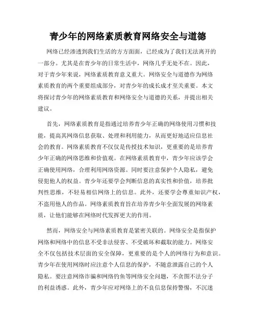青少年的网络素质教育网络安全与道德