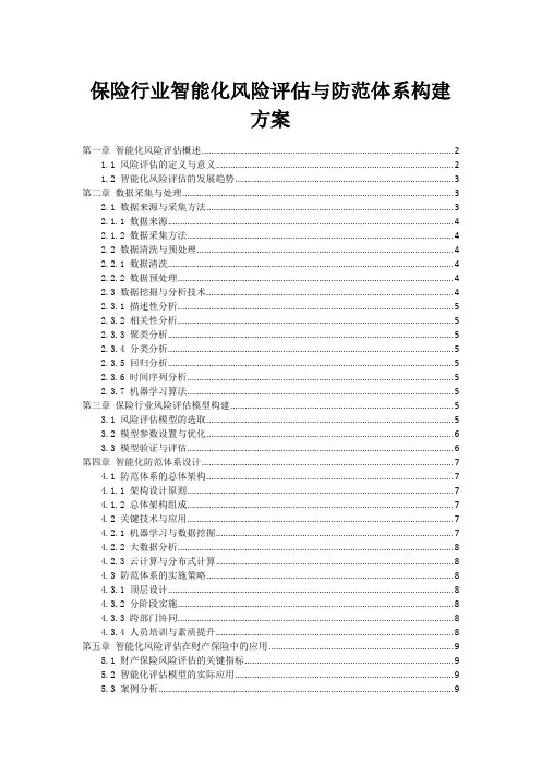 保险行业智能化风险评估与防范体系构建方案