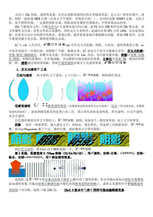 corelDRAW专题系列之交互式工具